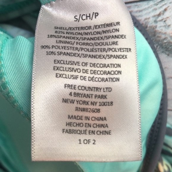 Free Country Tankini Swimsuit Top Small - Picture 7 of 9